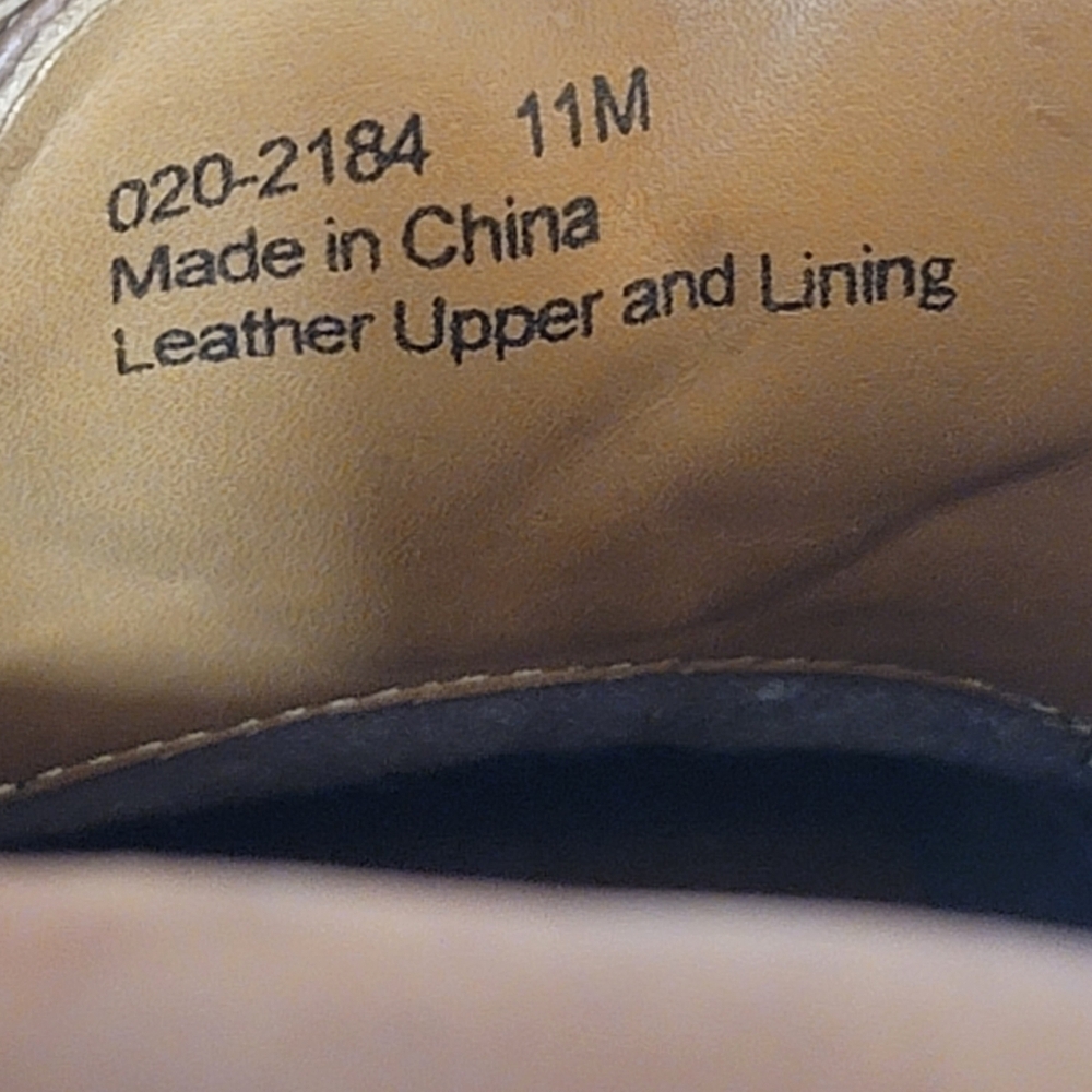 Johnston & Murphy Solid Brown Split Moc Toe Lace … - image 8